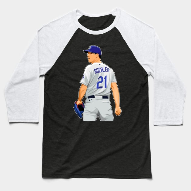 Walker Buehler #21 Wait the Ball Baseball T-Shirt by RunAndGow